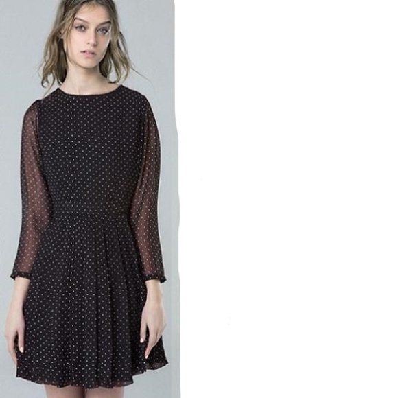Compañia Fantastica Dresses & Skirts - White polka dot black dress